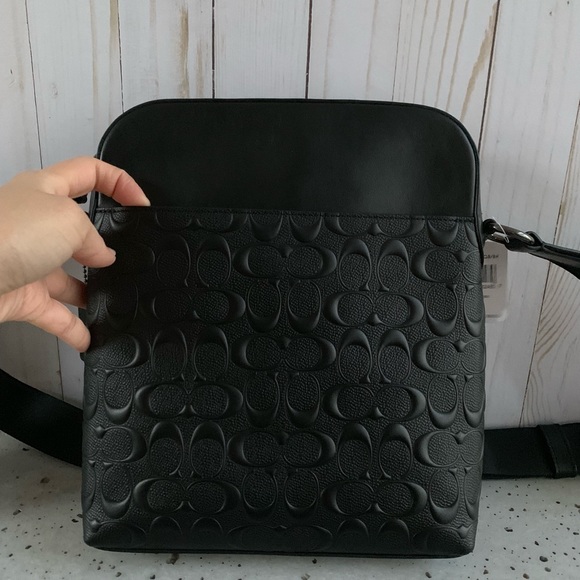 NWT COACH HOUSTON FLIGHT BAG IN SIGNATURE LEATHER - Picture 4 of 7